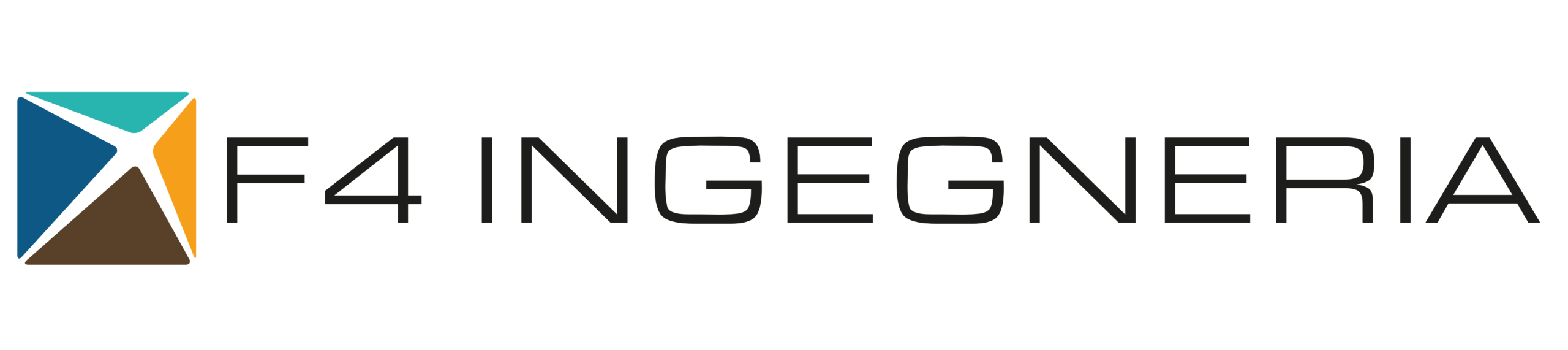 logo F4 ingegneria lungo scritta nera